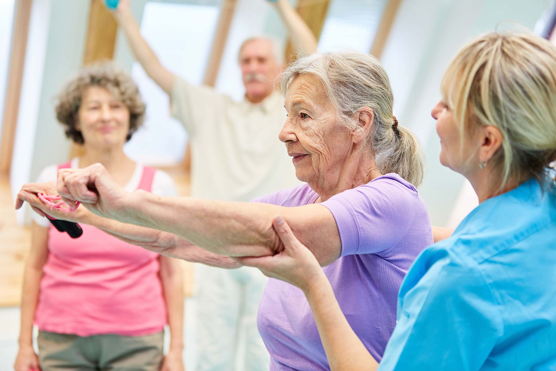 Geriatrische Ergotherapeutische Behandlung in der Ergotherapiepraxis Wassong Mönchengladbach